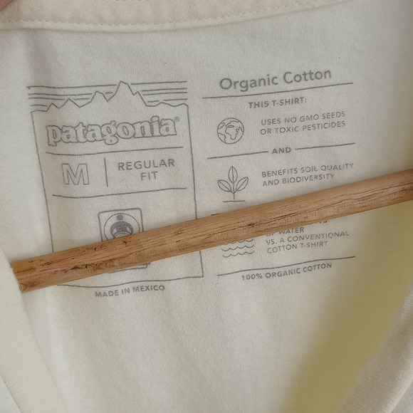 Patagonia Sunset Chaser Spell Out Organic Cotton Tank Top Yellow/Pink Size M - Picture 3 of 3